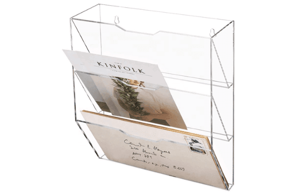 Multi-tier acrylic brochure holders for wall or countertop - A4 and A5 literature display