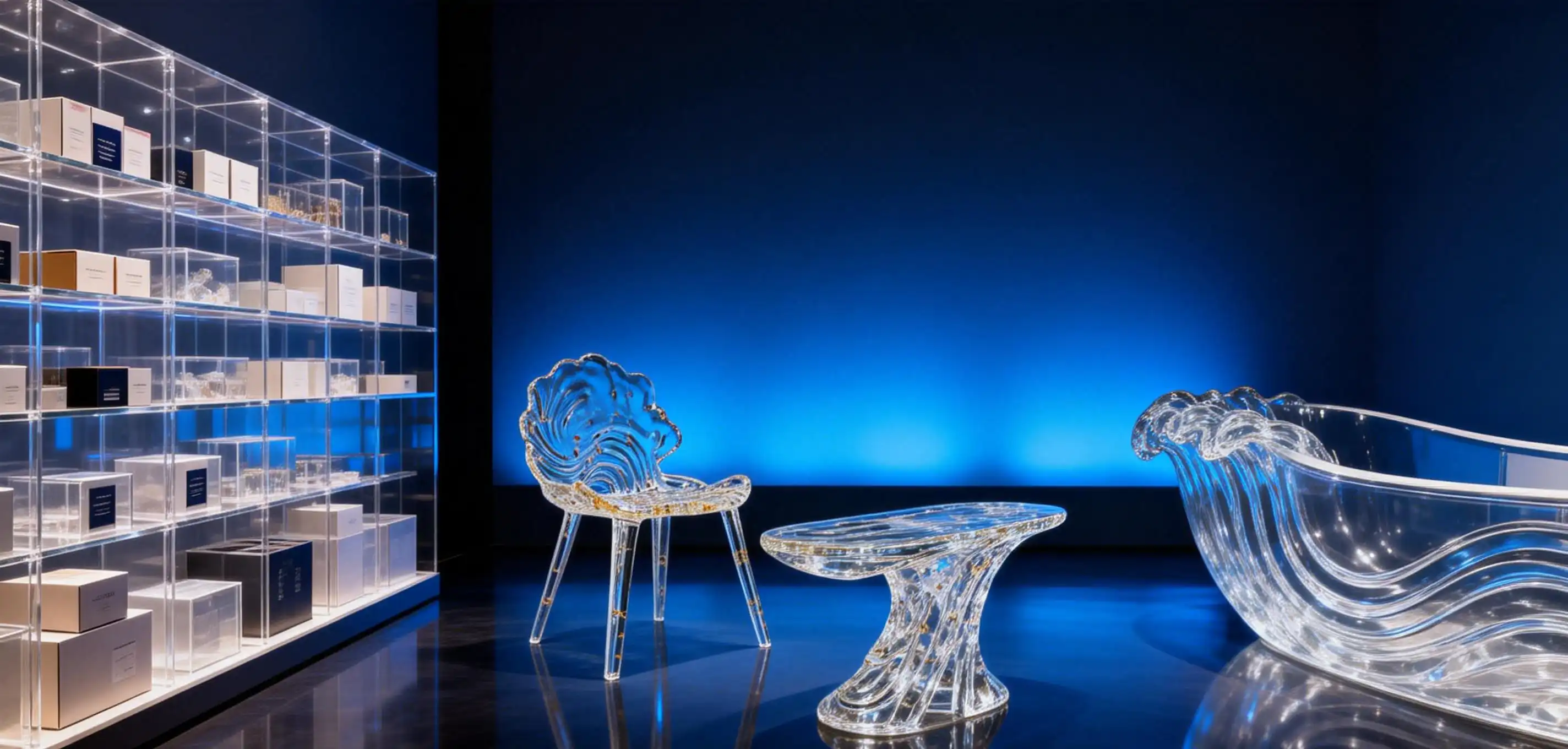 Luxury Crystal Furniture - Custom Acrylic Bathtubs and Transparent Chairs