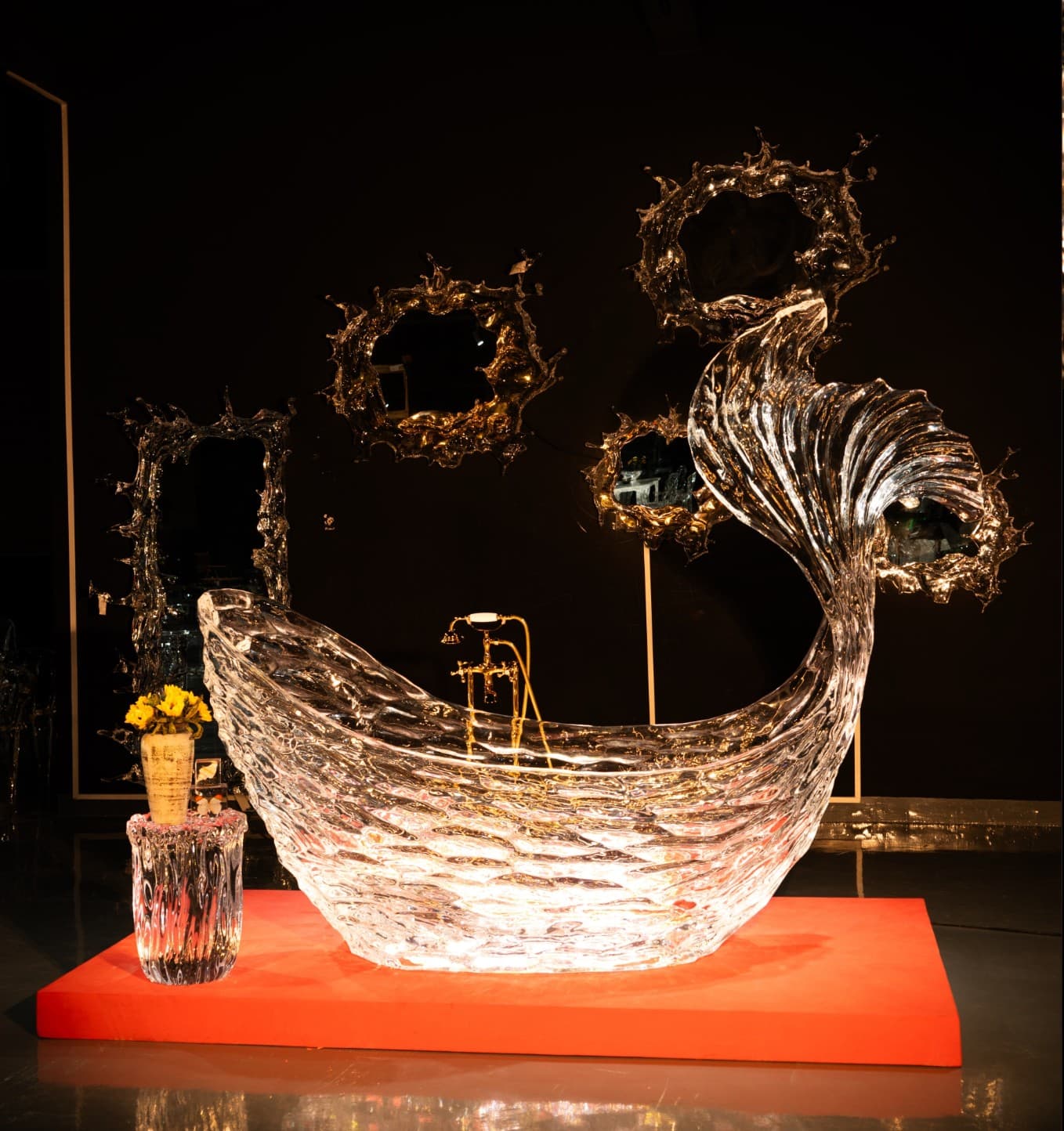 Exclusive luxury crystal furniture collection - custom acrylic bathtubs and furniture